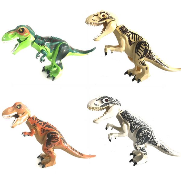 Dinosaurier Welt Tyrannosaurier Rex Modell Bausteine Erleuchten Figuren Spielzeug Für Kinder mit Montieren Block