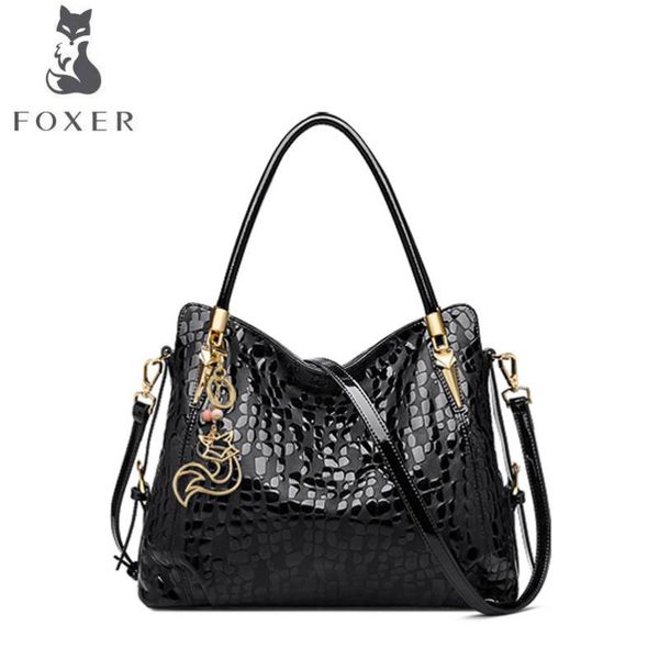 

foxer 2020 new women genuine leather bag luxury handbags designer tote leather shoulder bag fashion women handbags