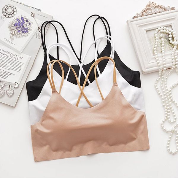 

seamless padded bras for women push up sleeping bra female bralette soft brassiere lingerie underwear female intimates #d t200609, Red;black