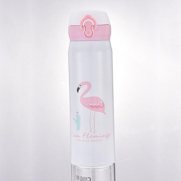 

печать термосах воды bpa free travel milk tea бутылка 18 8 портативный офис 500 мл чашка вакуума flamingo сталь нержавеющая jlltkk