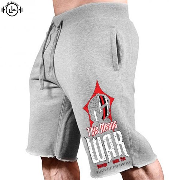 Shorts Homens Ginásio Exercício Running Basquetebol Fitness Calças Curtas Impressão de Algodão Mens Esporte Bodybuilding Calças curtas