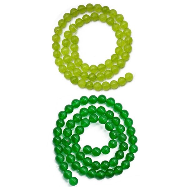 

2pcs 5.5inch зеленый грановитой круглый jade gemstone сыпучие шариков прокладки