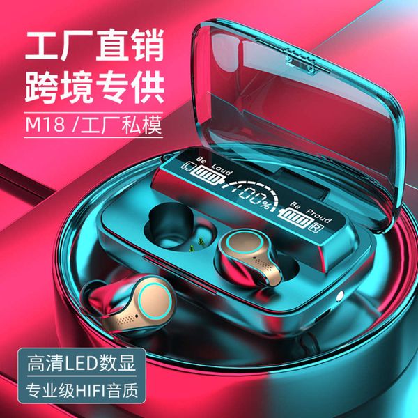 

new m18tws wirels bluetooth dual headset earplug mini touch sports waterproof