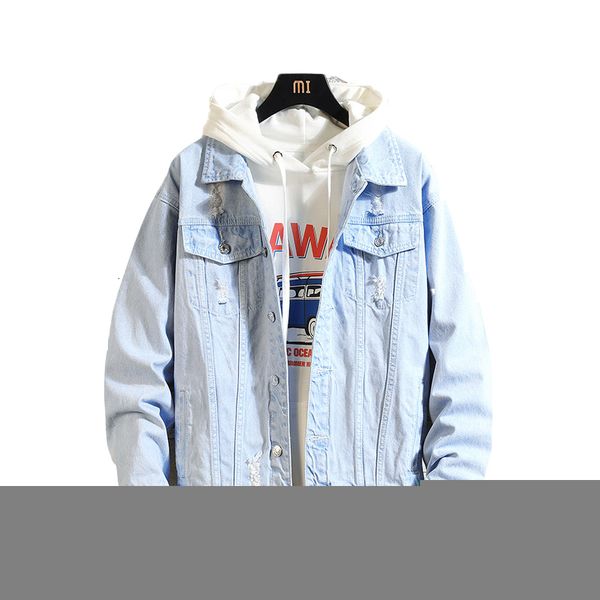 

2021 mens denim jacket men casual bomber jackets men man vintage jean jacket coat streetwear chaqueta hombre 3xl, Black;brown
