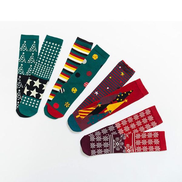 

size 36-43 crew socks men christmas gift designer men socks cotton 1 pair, Black