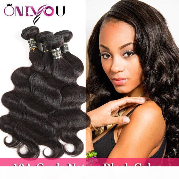 

10a grade peruvian body wave bundles virgin hair extensions unprocessed remy human hair weaves bundles body wave hair promotion nature color, Black