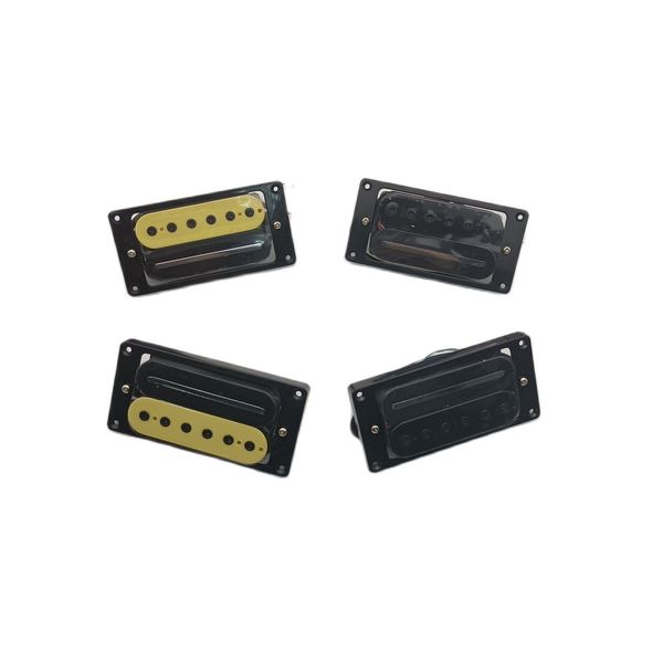 Alnico 5 Pickup Humbucker Elevata uscita DCR 4C conduttore con cornice nera per GIBSON Guitar 1 Set