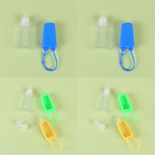 

washable hand sanitizer storage bottles plastic transparent women makeup conatiners 30ml pocket bottle with silicone case 0 95hs e19