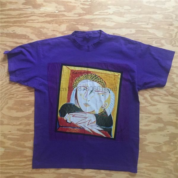 

picasso vintage 1990s t shirt art artist purple sz l xl pablo drawing painting gyms fitness tee shirt sport hooded sweatshirt hoodie