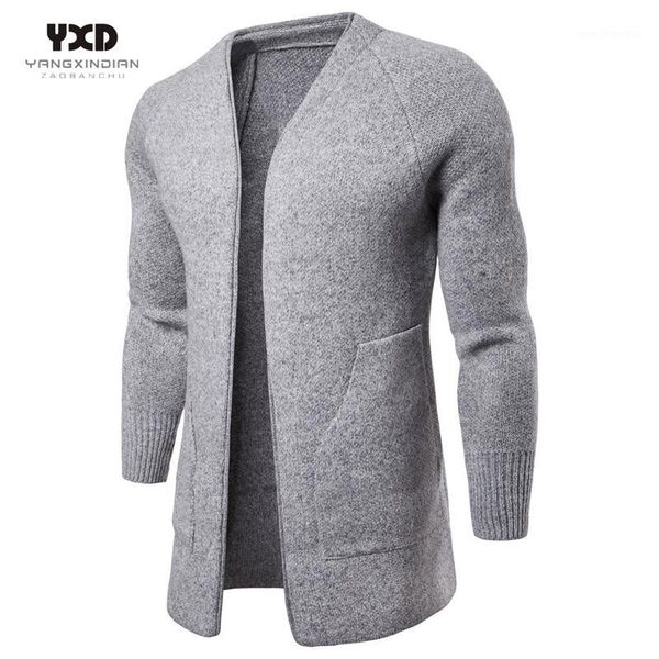 

men's sweaters men clothes business casual knitted long cardigan man coat mens outwear mans sweater men's clothing warm winter cap, White;black