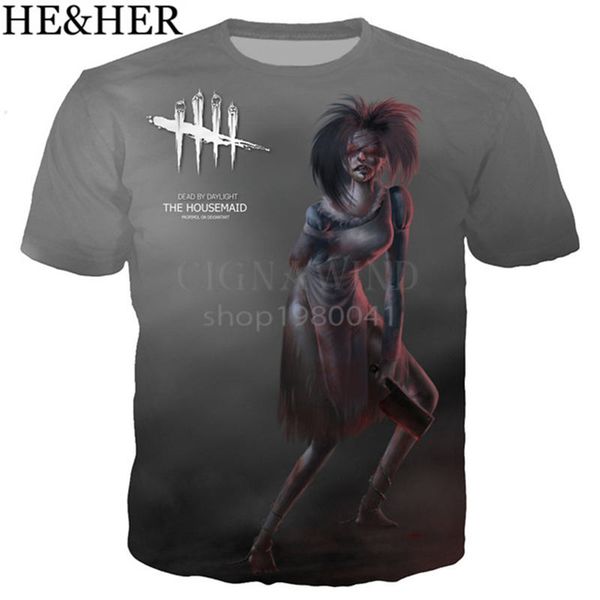 

new game dead by daylight 3d print shirts graphic hippie aesthetic men clothing
