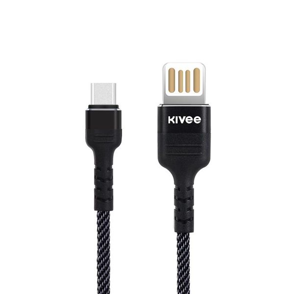 

kivee kv-cb05 2a type-c usb-c to usb nylon charging cable length 1m