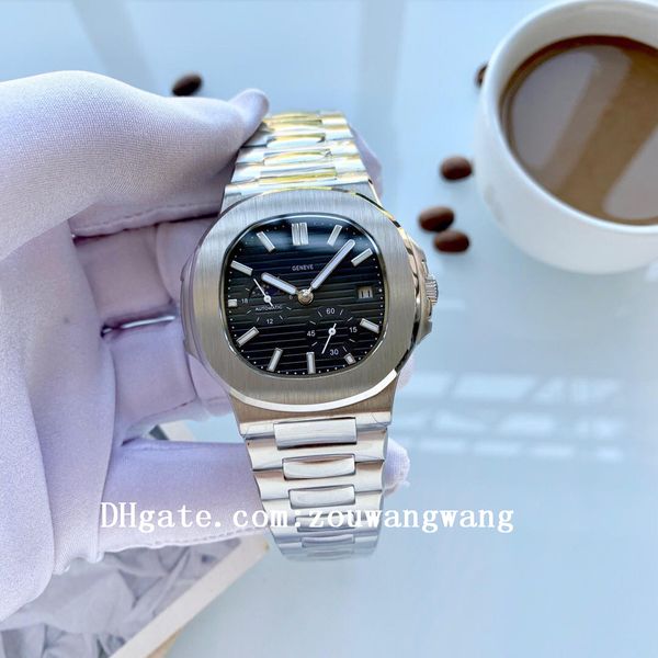 

2021 boss men nautilus business watches rose gold moon phase pp wristwatches aquanaut mens watch d2014, Slivery;black