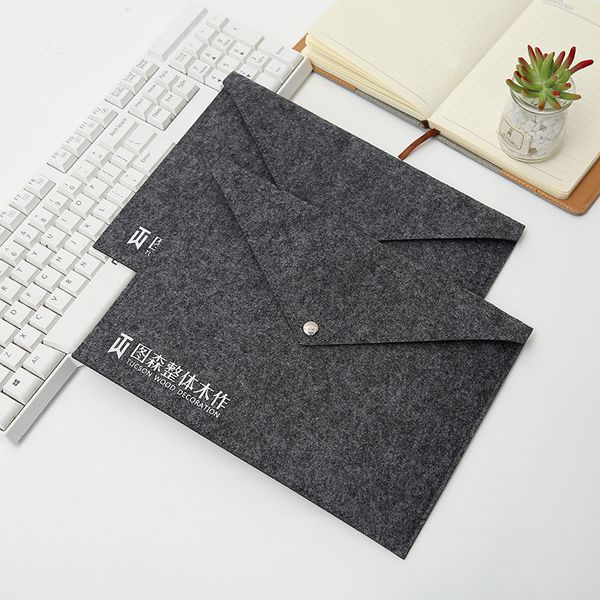 

towel fabric terry or felt felt paper bags office document storage bag simple felt file bag m180046, Blue;pink