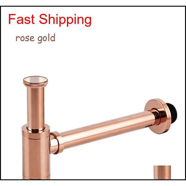 

brass body basin wast drain wall connection plumbing p-traps wash pipe bathroom sink trap black/bru jllbic sinabag