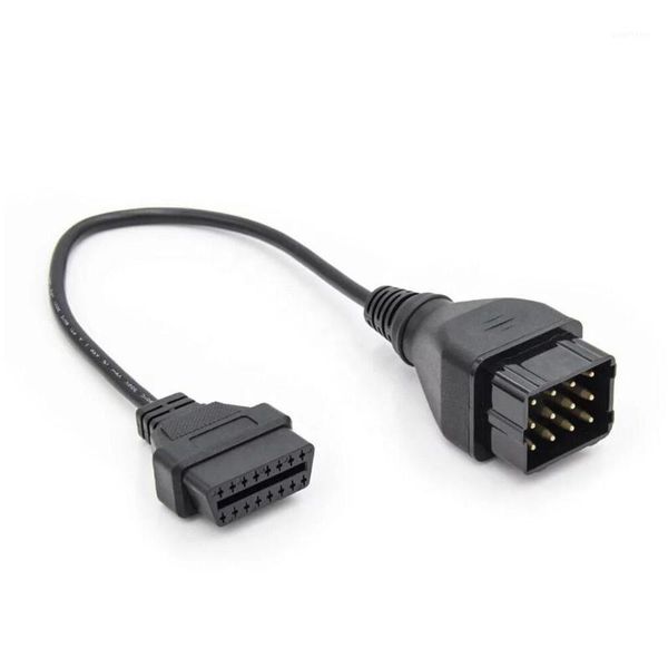 

obd obd ii diagnostic connector cable for gaz 12 pin to obd2 16pin female adapter for gm 12 pin adapter to 16pin1