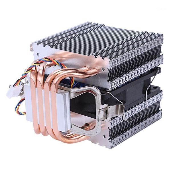 

lanshuo 4 heat pipe 4 wire with light single fan cpu fan radiator cooler heat sink for intel lga 1155/1156/1366 cooler sink1