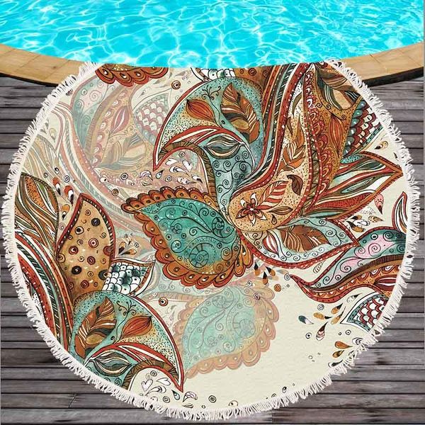 

round beach towel summer microfiber towels 150cm wall tapestry bathroom large bath towels picnic tablecloth mat toalla de playa bbyizm