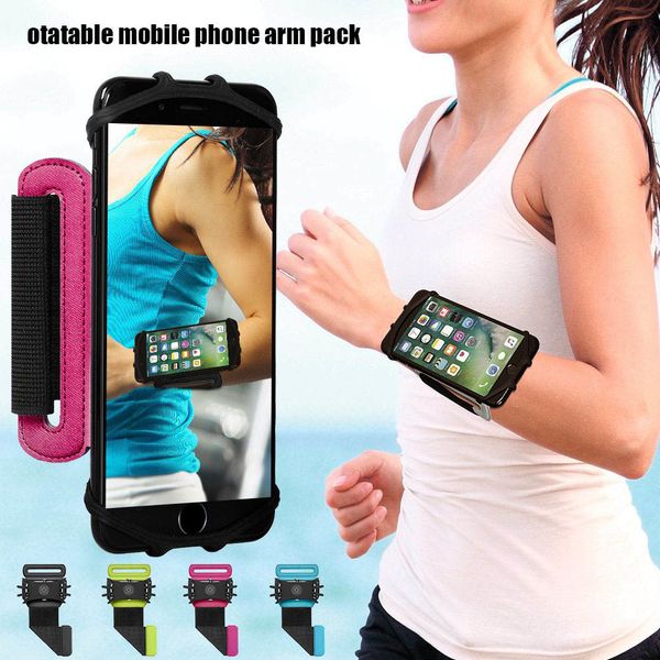 

new phone holder wristband 180 rotatable armband for hiking biking walking running