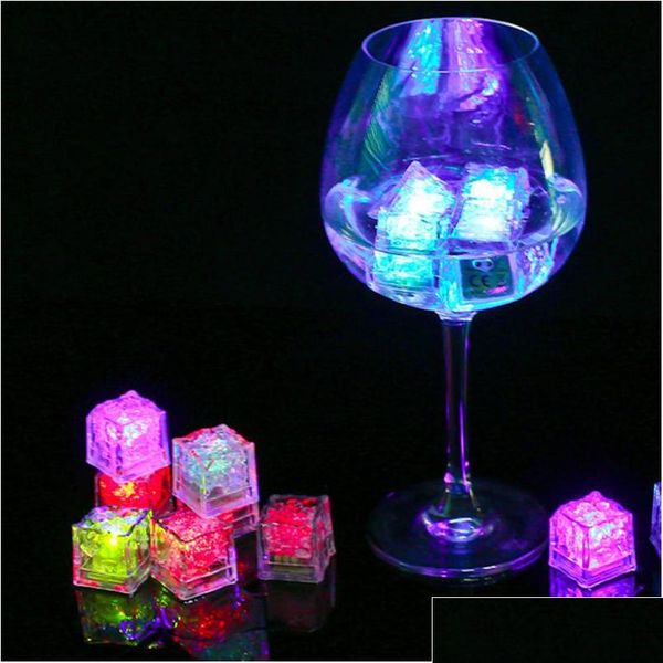 

plastic led lights polychrome flash party lights led glowing ice cubes blinking flashing decoration light up bbykjm packing2010
