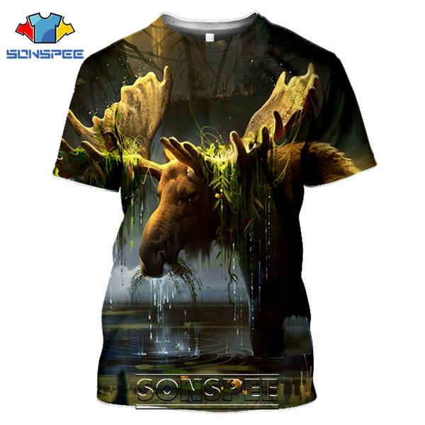 

animal deer men moose 3d print shirts hentai kawaii hippie men clothing