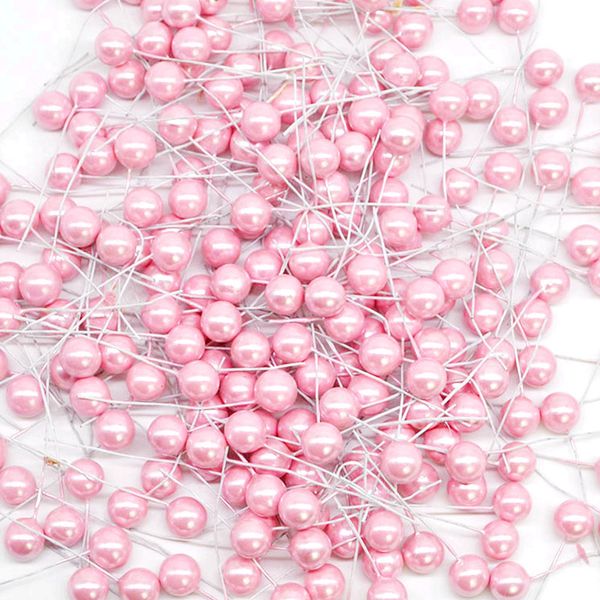 

50pcs colorful stamens artificial flower small berries cherry for diy wedding christmas cake box pearl wreaths decoration