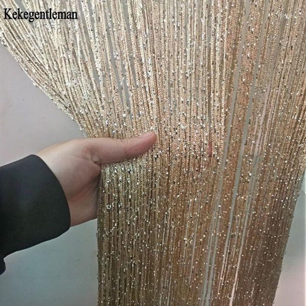 

3x2.6m string curtain shiny tassel line curtains window door divider drape living room decor valance1