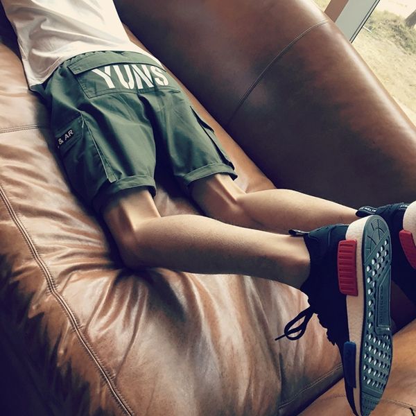 

men's summer overalls shorts summer baggy capris korean student overalls casual casual pants sports cotton pants trend zeo80, Blue