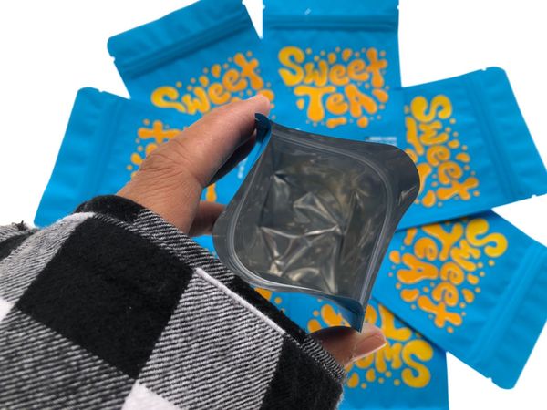 

cookies sweet tea blue flower empty bag local edibles packaging mylar bags jllxod carshop2006, Pink;blue