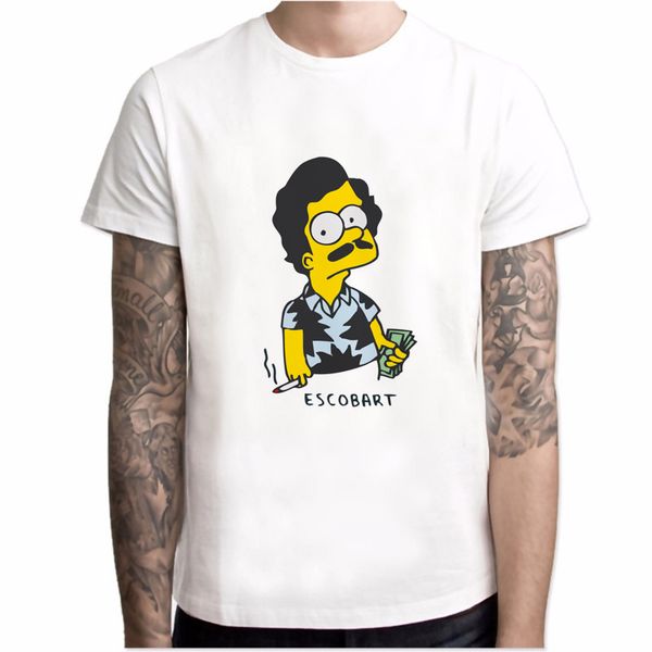 

sport men's pablo escobar narcos design print t shirt men 2019 casual streetwear tee shirt clothes