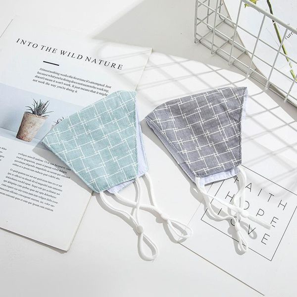 

washable women dust proof cotton thin sun and summer respirator plaid spring fashion men mask bbycsv lipper