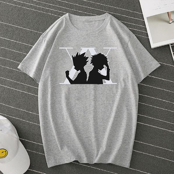 

смешной hunter x hunter tee tops 2020 killua zoldyck бак аним лето с коротким рукавом harajuku лучших спортивной толстовка с капюшоном толст
