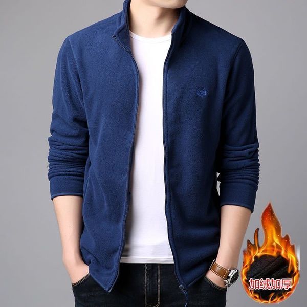 

autumn winter men's and fleece sports jacket warm large korean cardigan, Black;brown