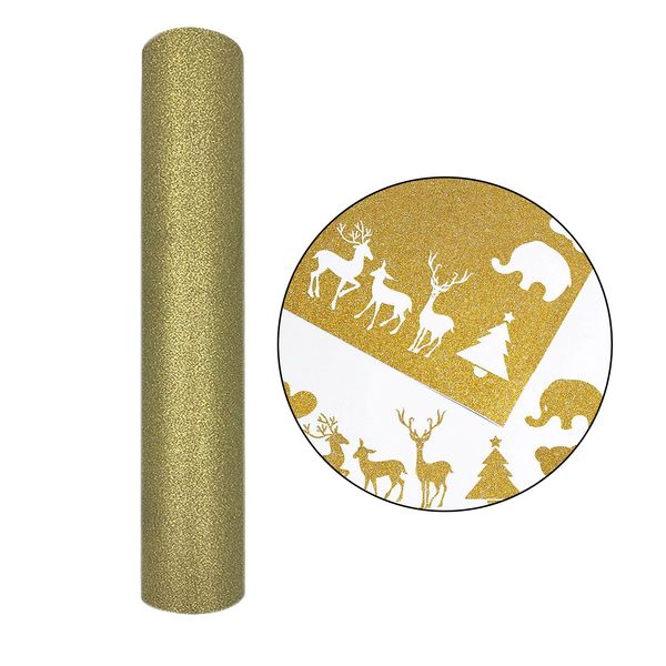 

silver gold glitter htv vinyl roll - 30x50cm 30x100cm glitter heat transfer vinyl film for and silhouette cameo