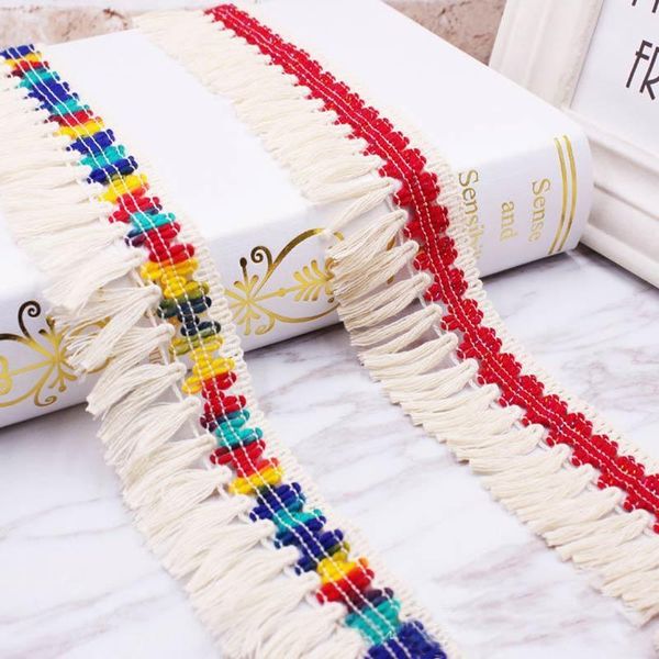 

10yards diy accessories tassel fringe cotton thread lace bohemian tassel trimming fringes for sewing clothes curtains decoration h bbymkp