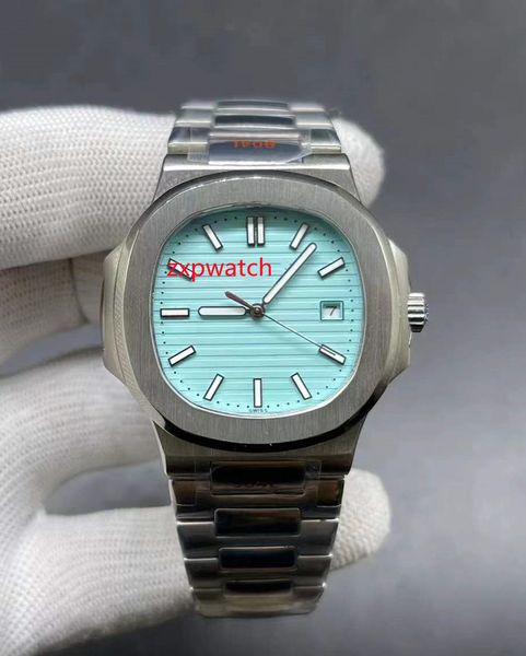 Роскошь хорошая версия часы 40 мм синий циферблат наручные часы механические автоматические Miyota 8215 Mens Mens серебряные часы из нержавеющей стали