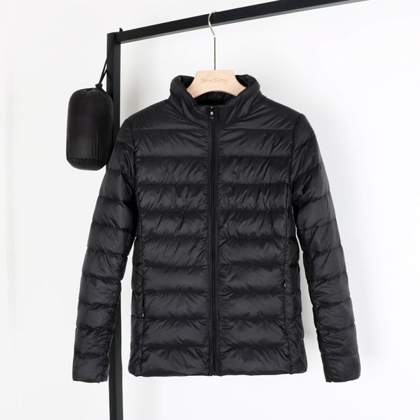 

2021 new women's jackets ultra light duck down women matt fabric lightweight coat warm female windbreaker parka plus coats b9iy, Black