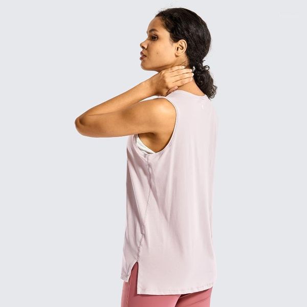 

women's pima cotton sleeveless tank relaxed fit workout yoga tank, White;red