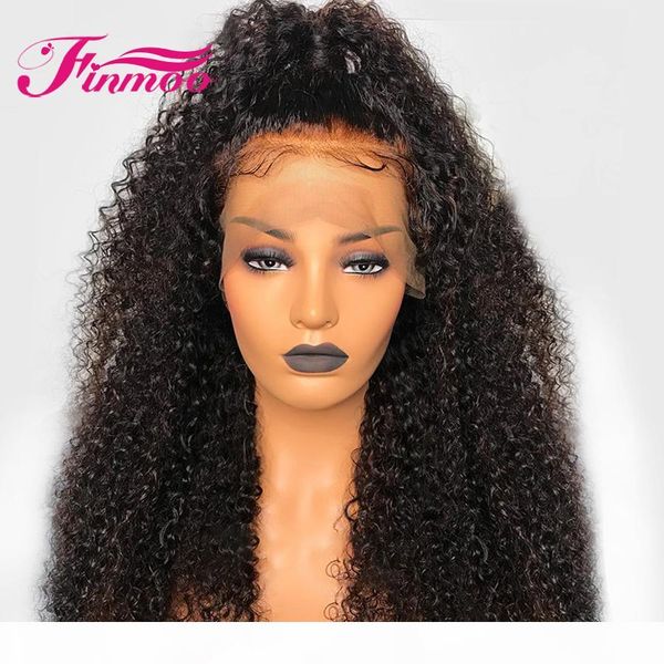 

kinky curly wig full lace human hair wigs for women pre plucked indian remy 13x6 long kinky curly lace front wig human hair 150%, Black