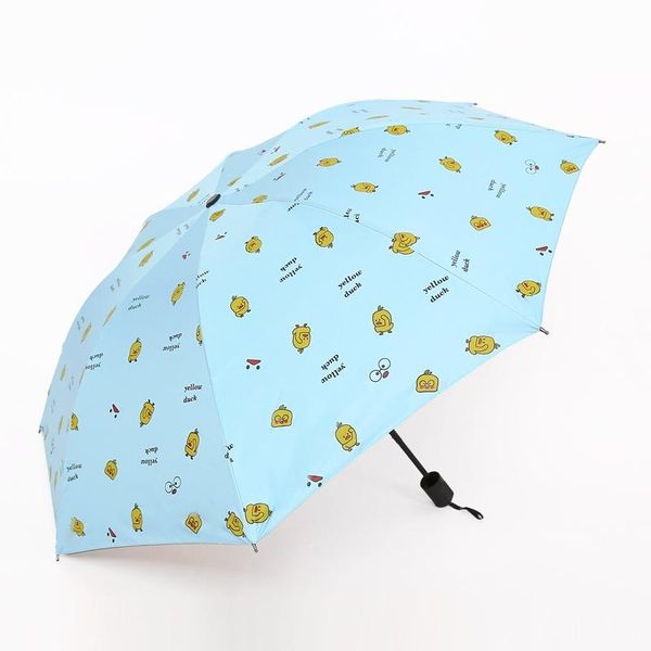 

яда новая мода маленькая желтая утка зонтики для мужчин творческий складной зонтик ветрозащитный портативный ув животных umbrella ys828 bbyk