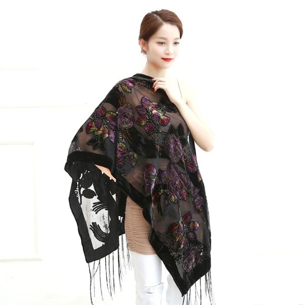 

new spring floral print scarf women luxury camellia evening shawl winter for lady viscose scarfs female gift lovers 201026, Blue;gray