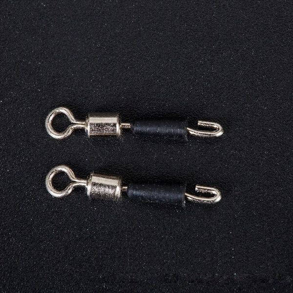 

30pcs/lot fishing swivels line to hook connectors rolling swivels quick fast link connector with rubber hose fishing tackle bbyofe