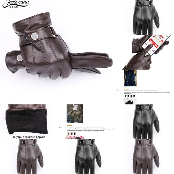 

joolscana gloves men genuine leather winter sensory tactical gloves fashion wrist touch screen drive autumn good quaacngreat8rz0