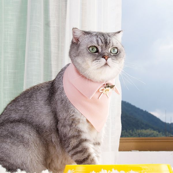 

зоотоваров cat ошейники pink мягкая комфортная aadjustable pet food слюни полотенце фабрика оптовая кошка и собака общая