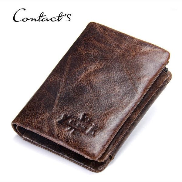 

mens wallet leather genuine vintage crazy horse leather trifold short business card holder money bag coin wallet purse1, Red;black