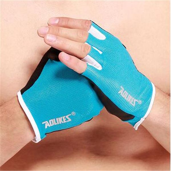 

bicycle men outdoor sport cycle silicone gel guantes mtb half finger cycling gloves mountain bike glove, Blue;gray