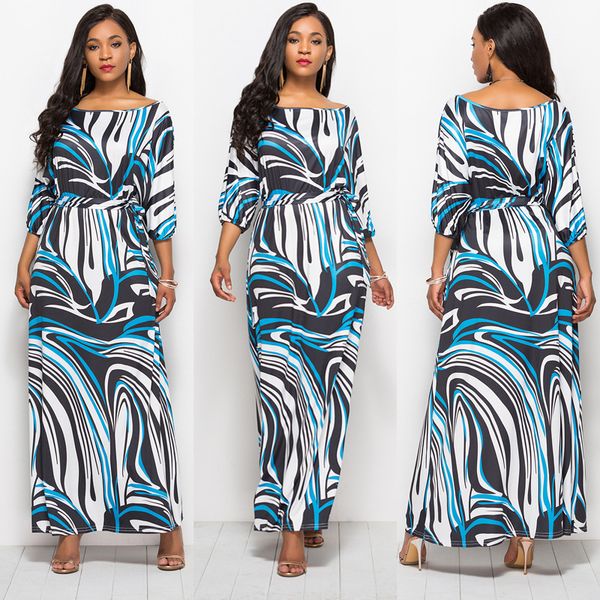 

slim striped large size dress new women's wear, White;black