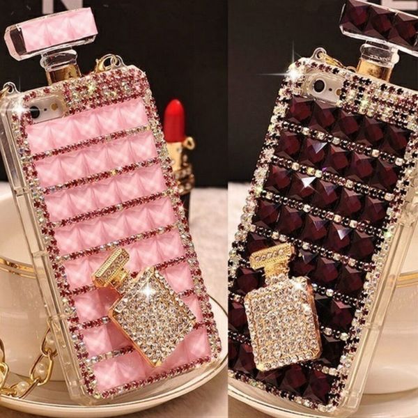 

fashion diamond s10 11 samsung phone iphone lanyard with perfume sjk25 chain 6 7 8plus x 12 xsmax bottle 12 xr pro 11 pro max case case dwvn