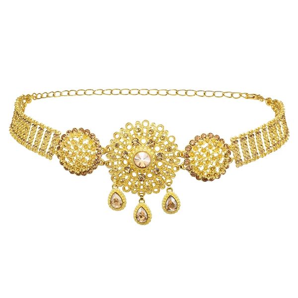 

indian style 14k gold plated metal crystal flower turquoise belly chains dancing summer beach body jewelry, Silver