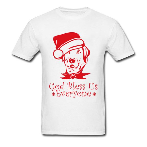 

god bless us everyone christmas dog print white cartoon design fun tees gift family custom sport hooded sweatshirt hoodie t shirt